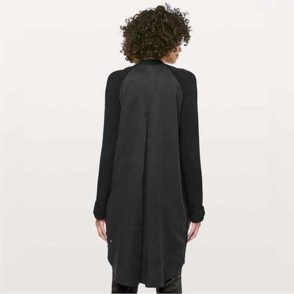 Lululemon Still At Ease Cashlu Black Business Casual Open Front Cardigan - Picture 4 of 13